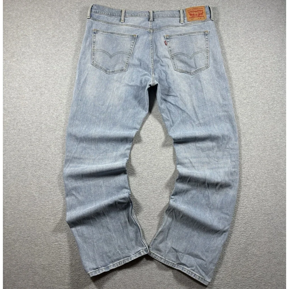Levi's 527 Slim Bootcut Jeans Mens 40x32 Light Wash Denim Pants Western Cowboy